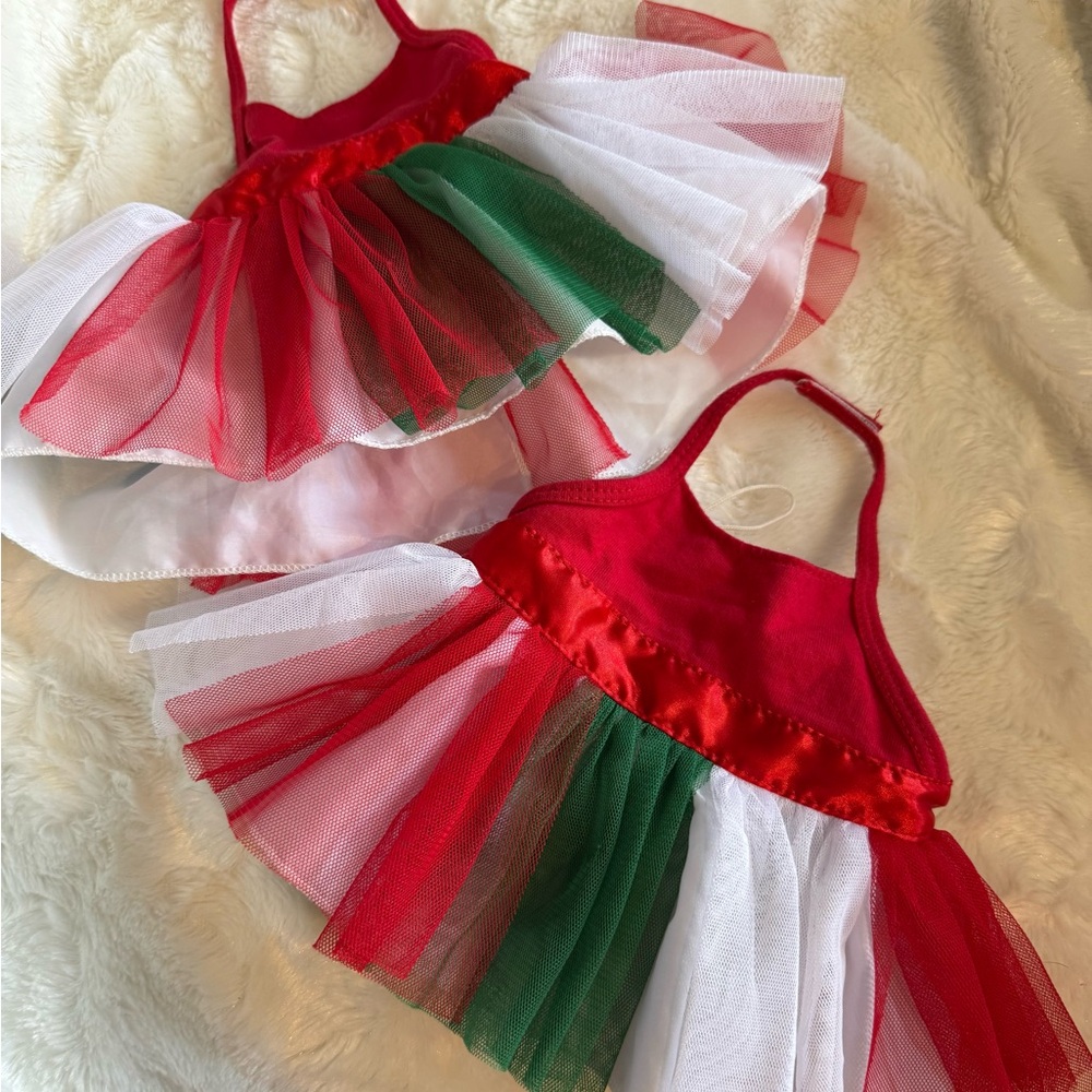 Build A Bear Festive Red, Green, and White BAB Outgit x2